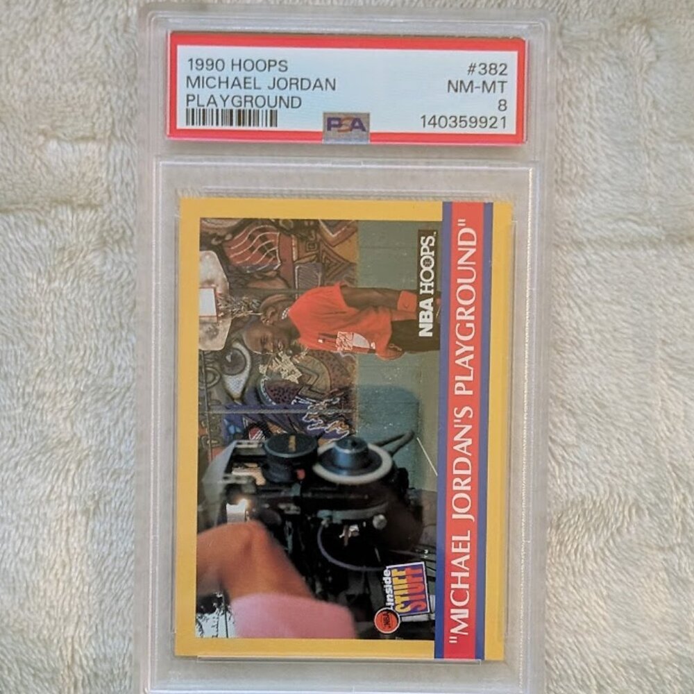 OB1 1990 NBA HOOPS Michael Jordan "Playground" Card#382 GRD NM-MT8